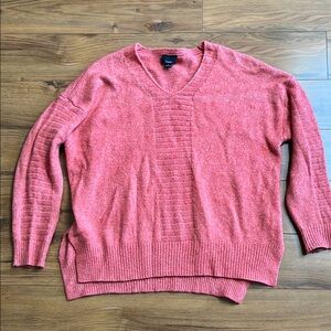 Lumiere Pink V-Neck Oversized Sweater